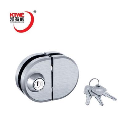 Stainless steel sliding double swing glass door lock
