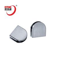 Stainless steel shelf glass support clamp round